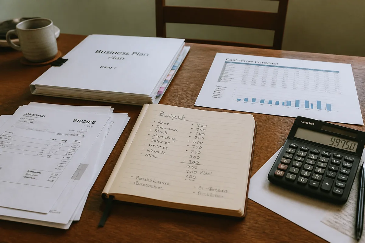 Dossier de financement pour une création d’entreprise avec prévisionnel et pièces justificatives